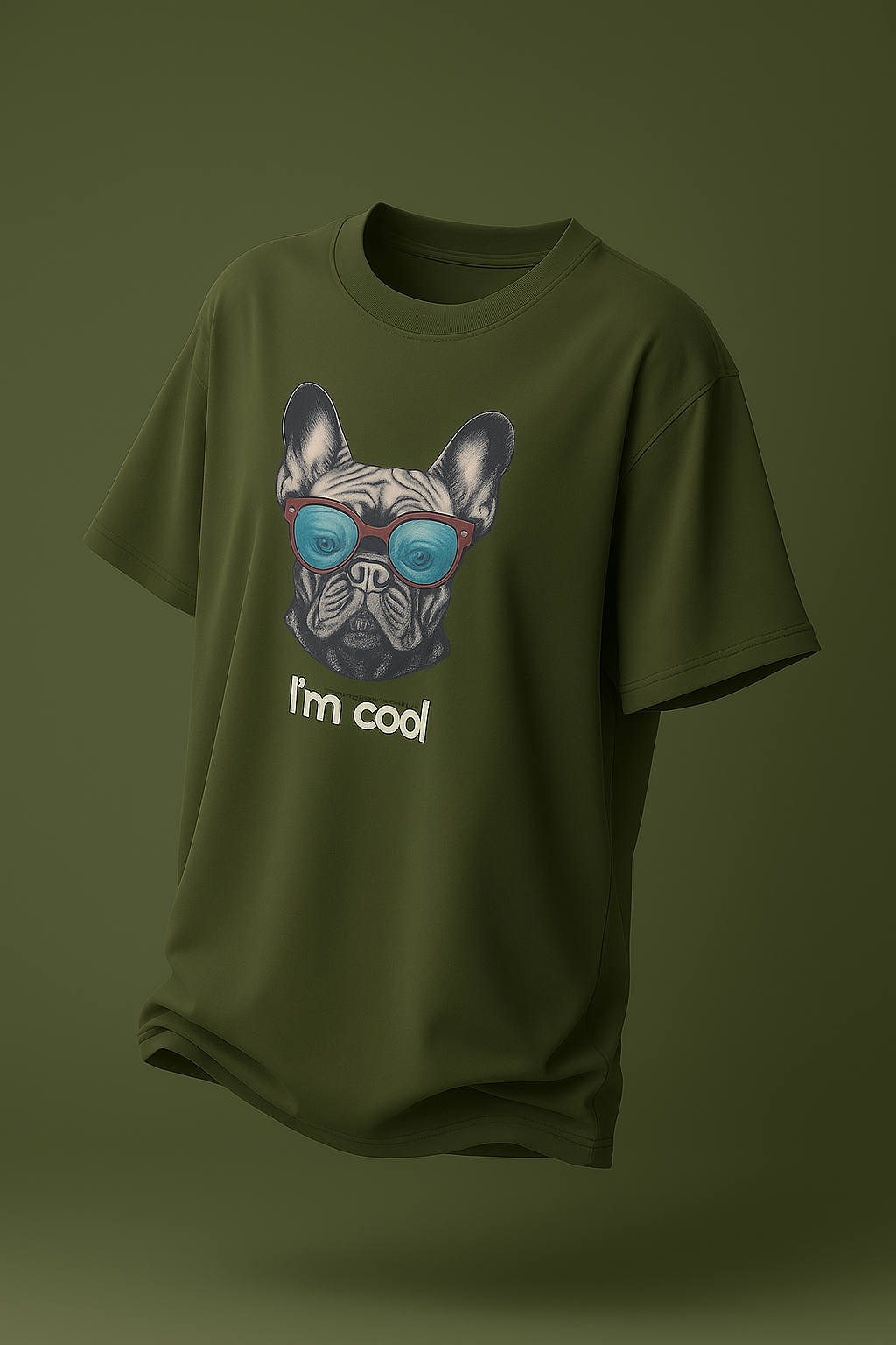 Oversized | Olive Green Unisex T-shirt | #OD57
