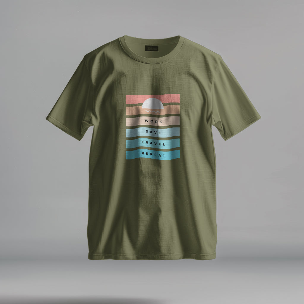 Work Save Travel Repeat Tshirt