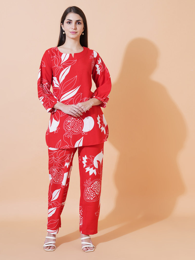 Floral Printed Cord-Set