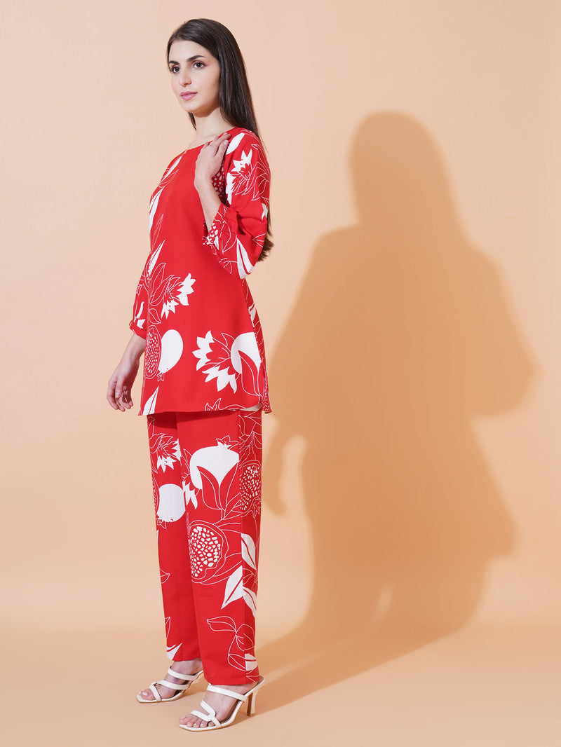 Floral Printed Cord-Set
