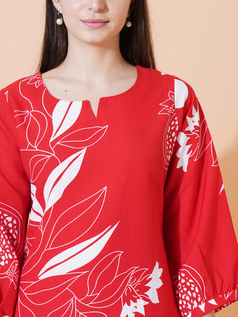 Floral Printed Cord-Set