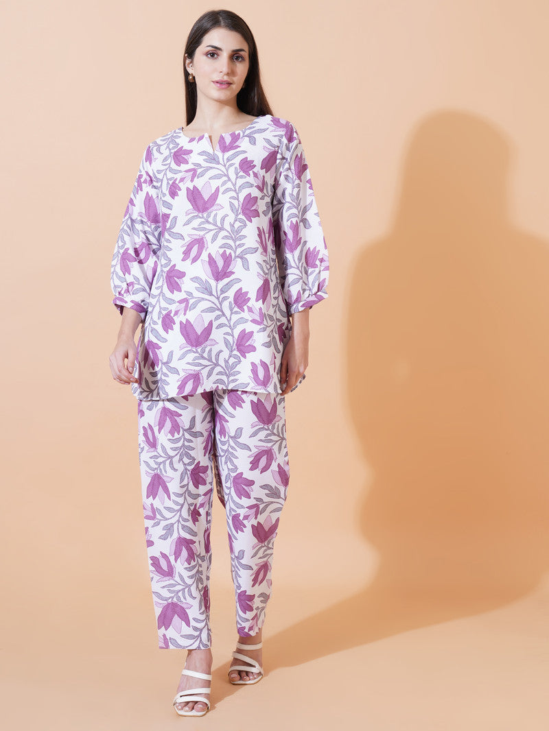 Floral Printed Cord-Set