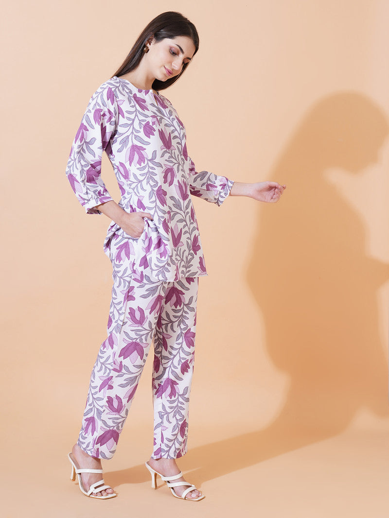 Floral Printed Cord-Set