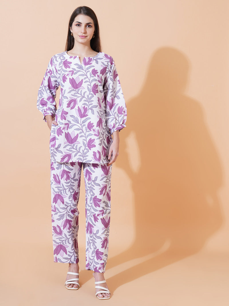Floral Printed Cord-Set