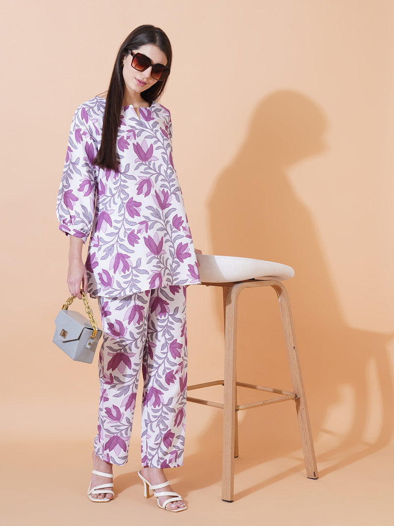 Floral Printed Cord-Set