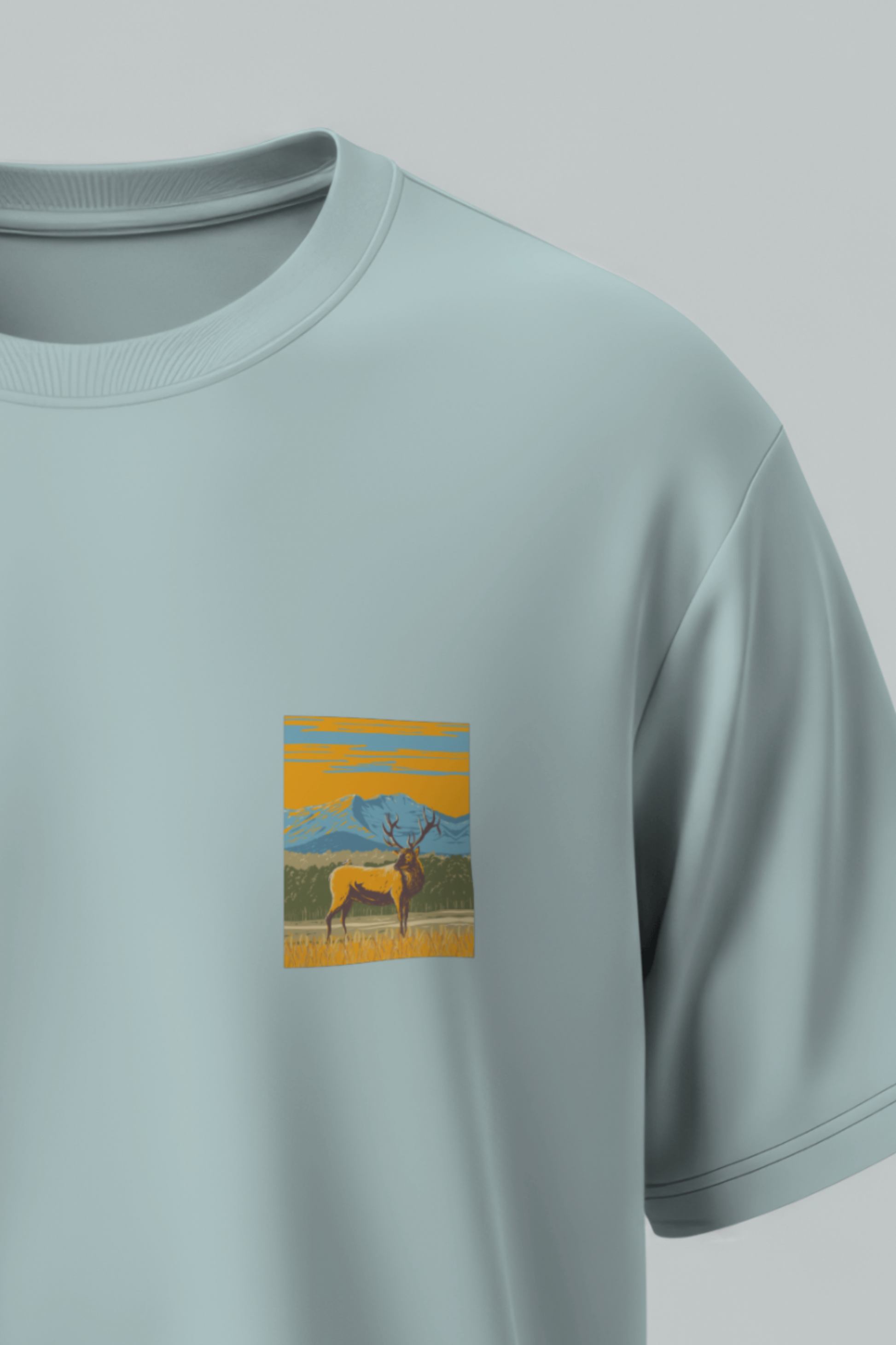 Oversized | Aqua Unisex T-shirt | #OD55