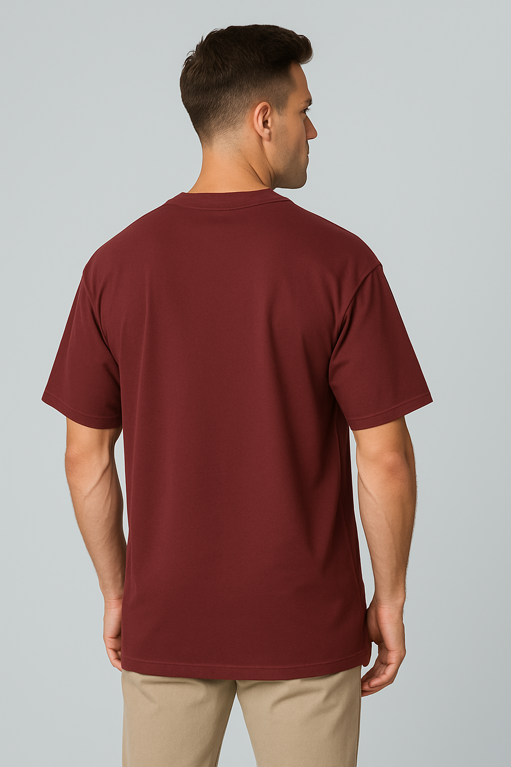 Oversized | Maroon Unisex T-shirt |  #OD33