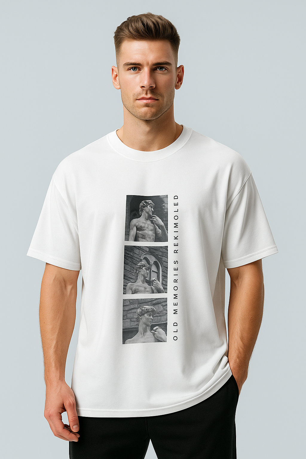 Oversized | White Unisex T-shirt |  #OD34