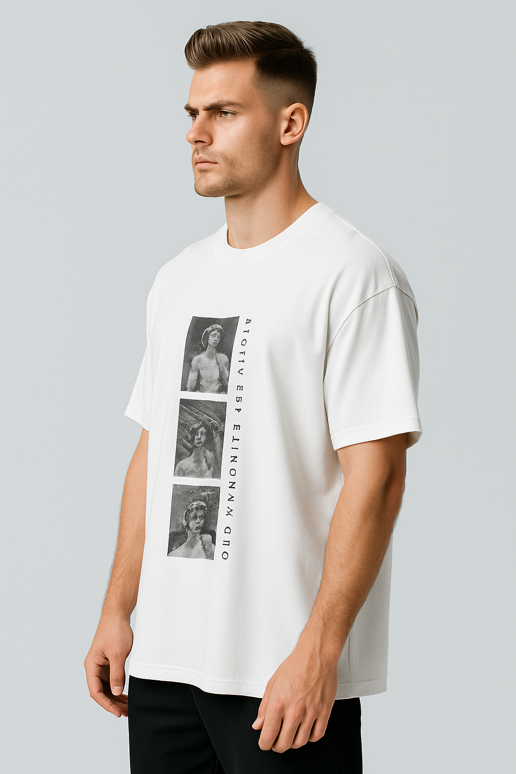 Oversized | White Unisex T-shirt |  #OD34