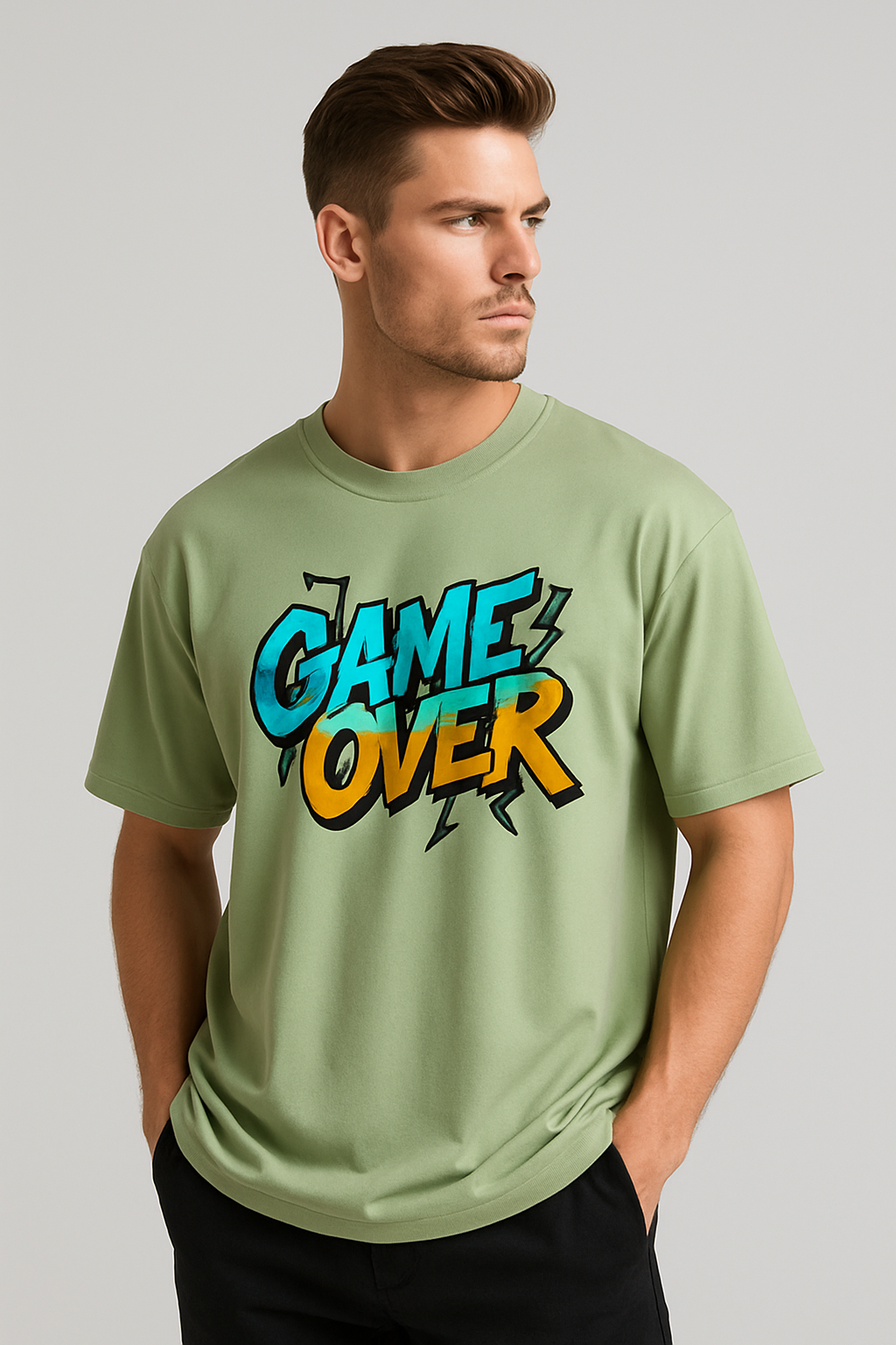 Oversized | Mint Green Unisex T-shirt |  #OD38