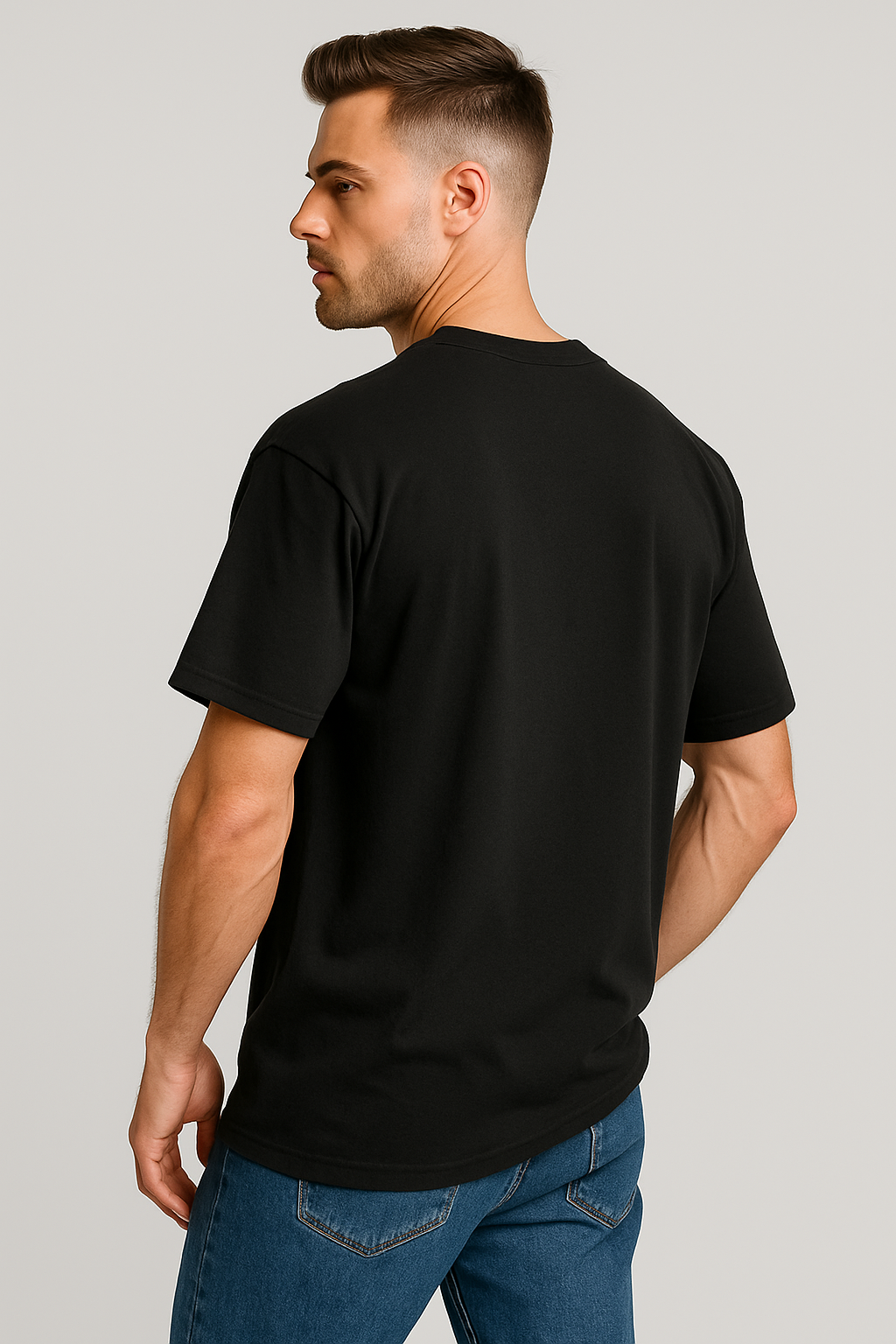 Oversized | Black Unisex T-shirt | #OD39