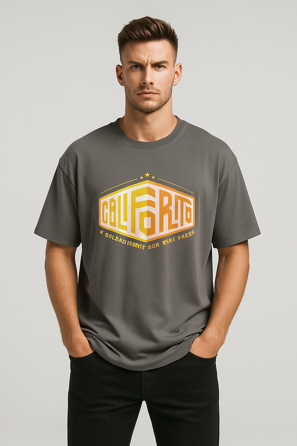 Oversized | Grey Unisex T-shirt |  #OD41