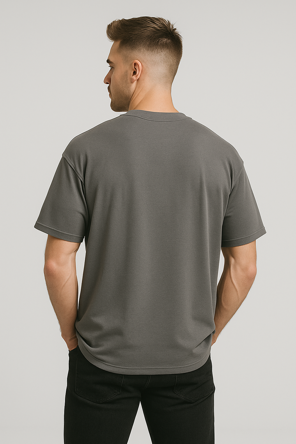 Oversized | Grey Unisex T-shirt |  #OD41