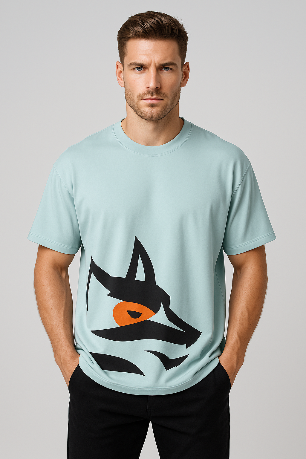 Oversized | Aqua Unisex T-shirt |  #0D47