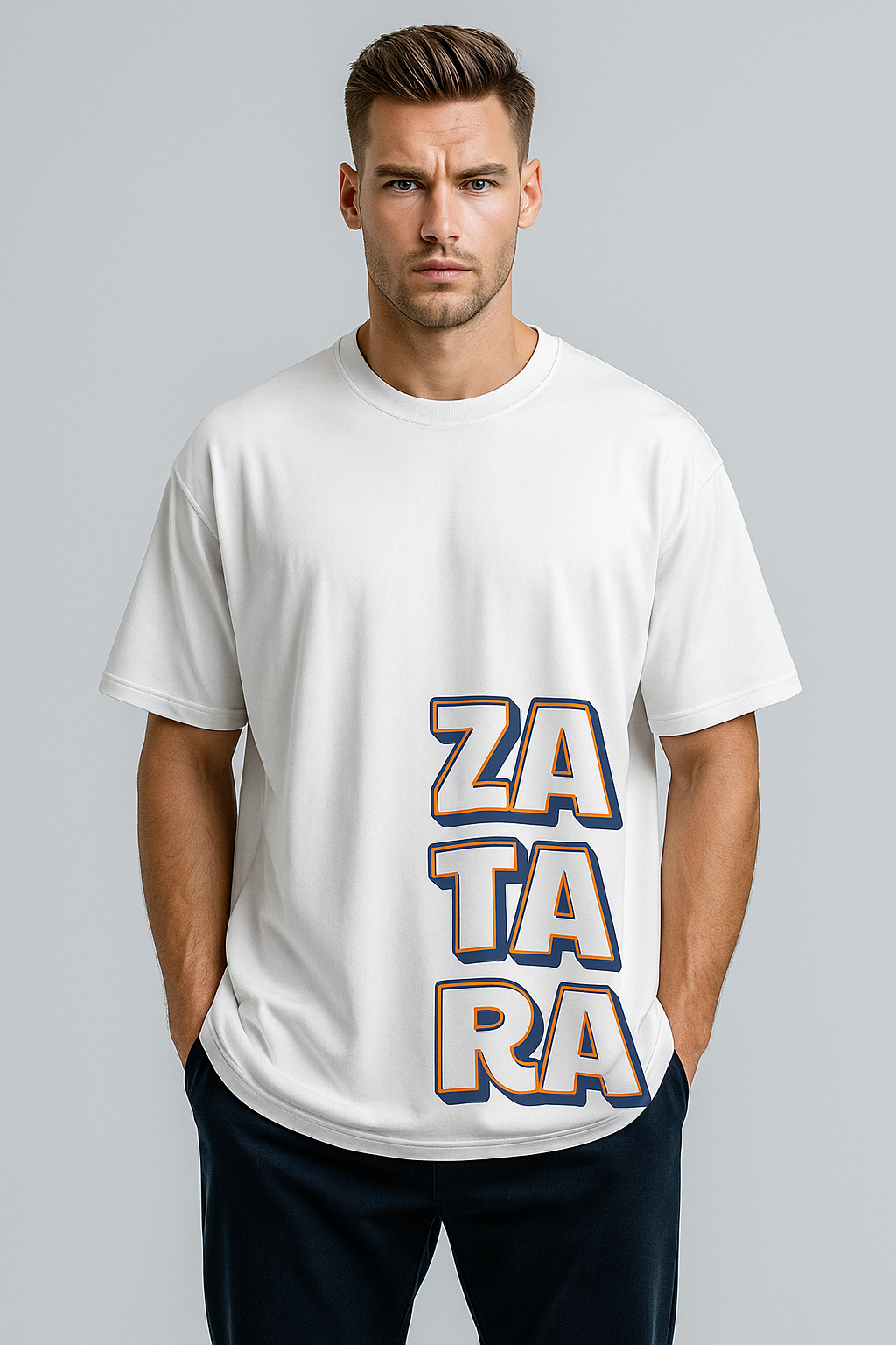 Oversized | White Unisex T-shirt | #OD50