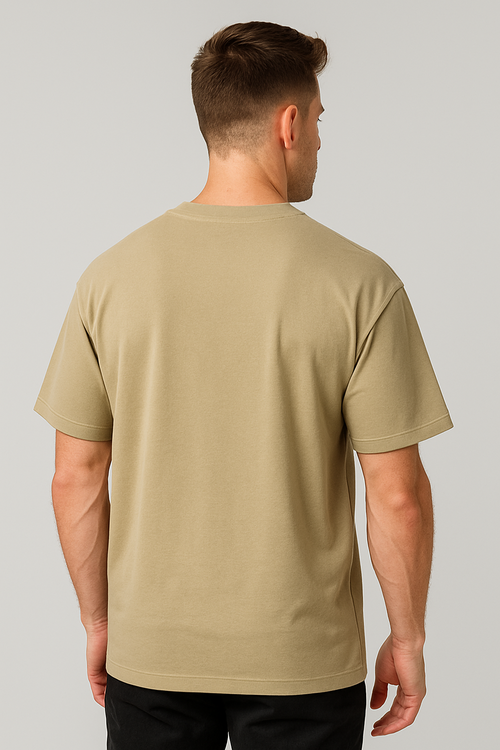 Oversized | Beige Unisex T-shirt | #OD18