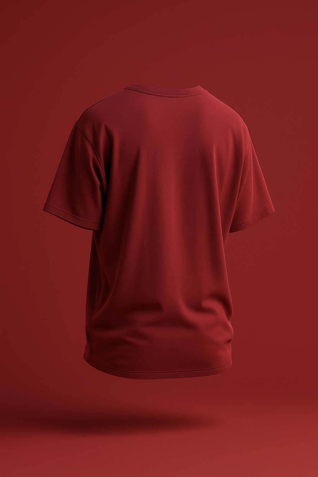 Oversized | Maroon Unisex T-shirt | #OD58