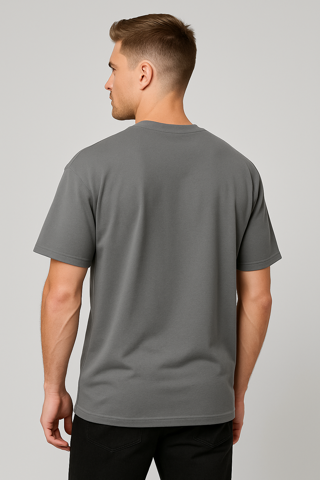 Oversized | Grey Unisex T-shirt | #0D24