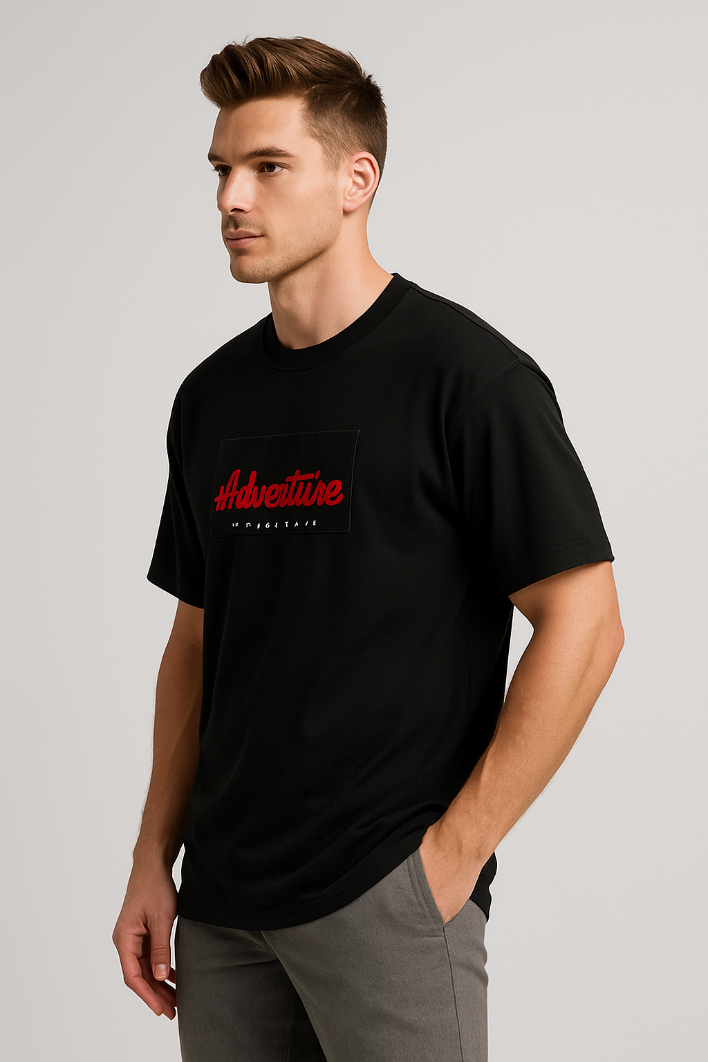 Oversized | Black Unisex T-shirt |  #OD26