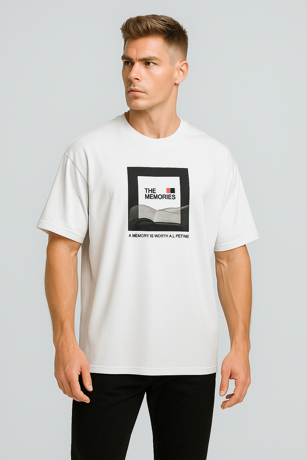 Oversized | White Unisex T-shirt |  #OD28