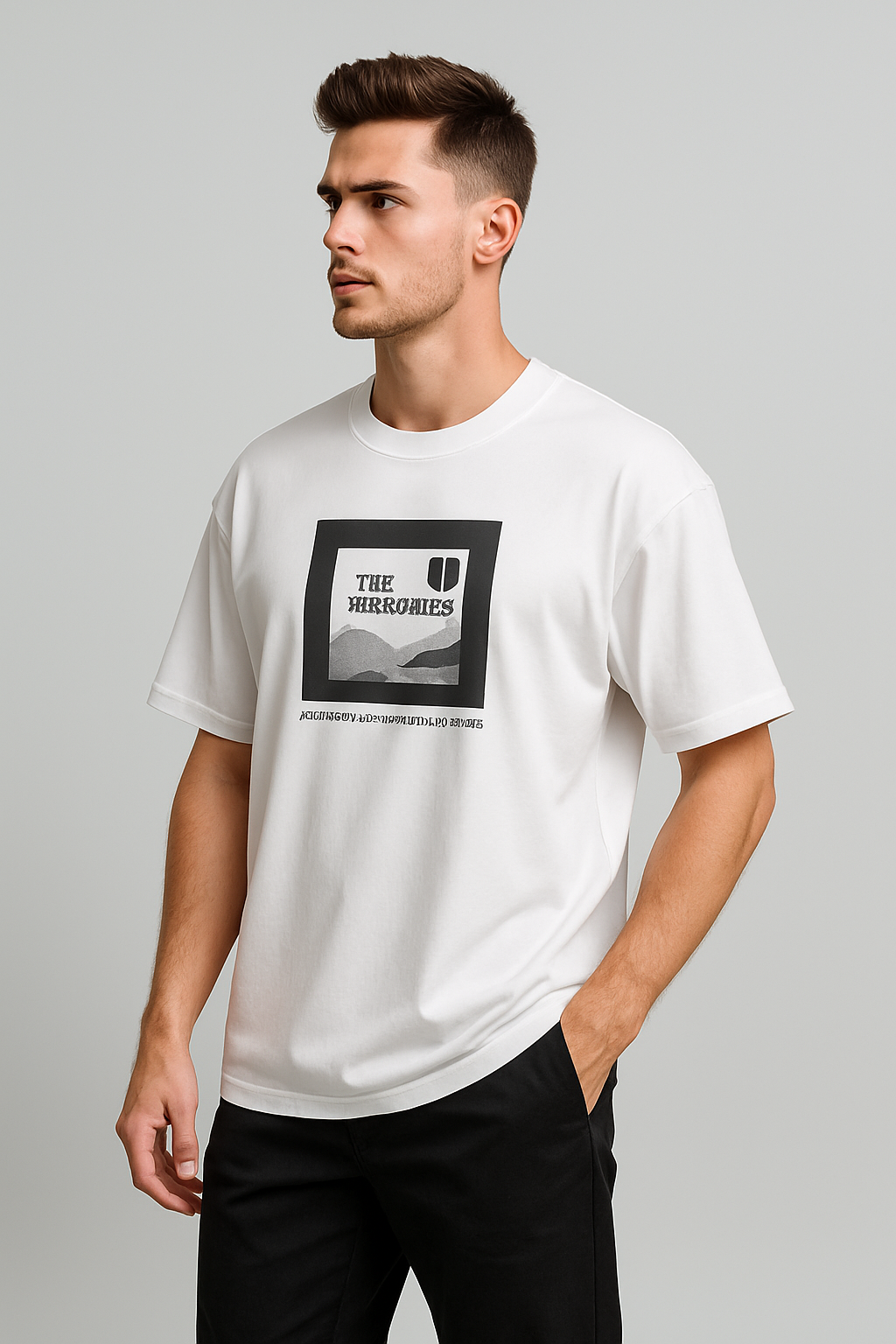 Oversized | White Unisex T-shirt |  #OD28
