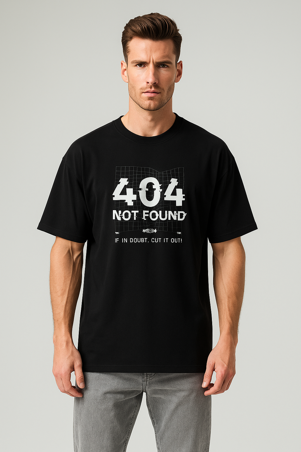 Oversized | Black Unisex T-shirt |  #OD29