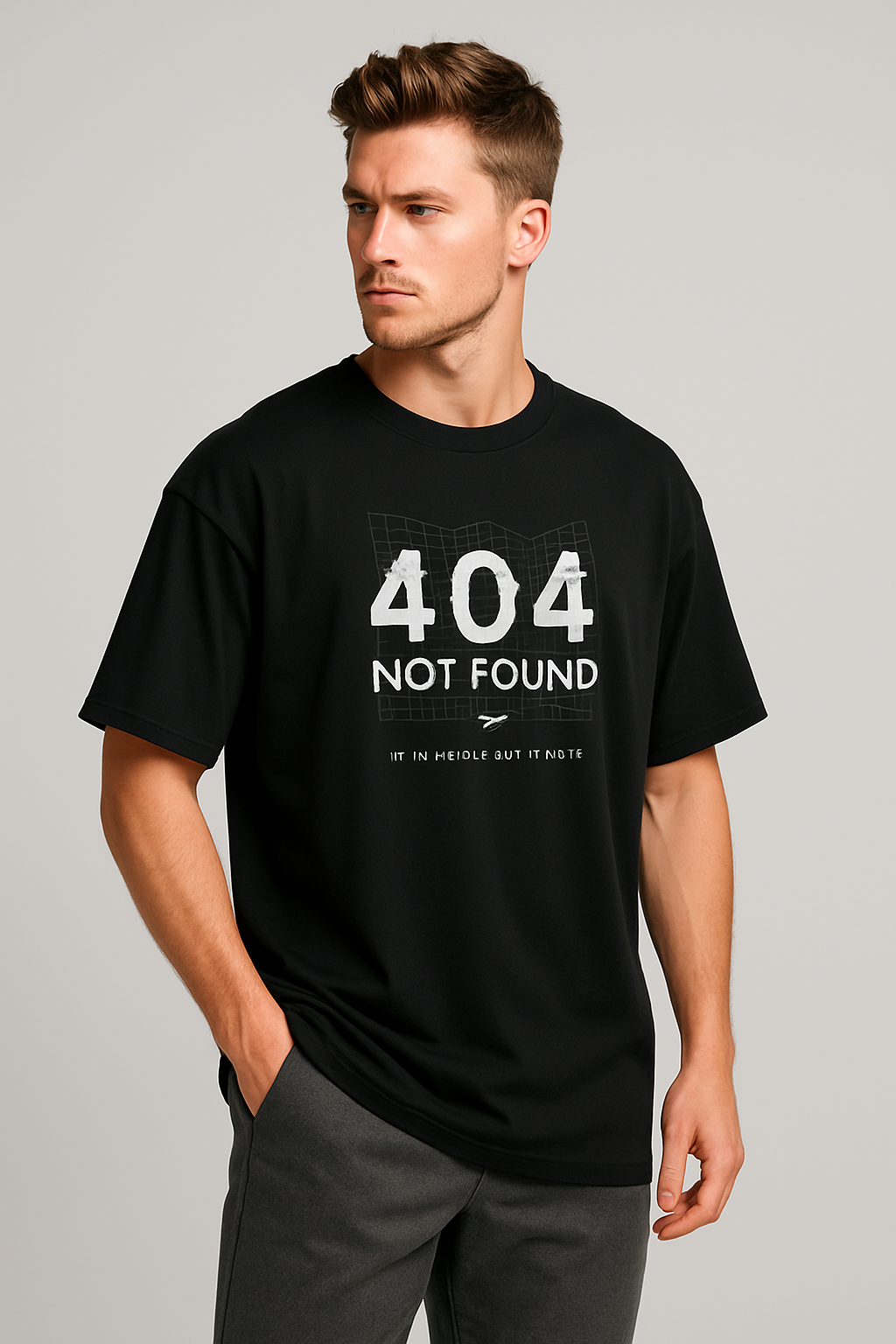 Oversized | Black Unisex T-shirt |  #OD29