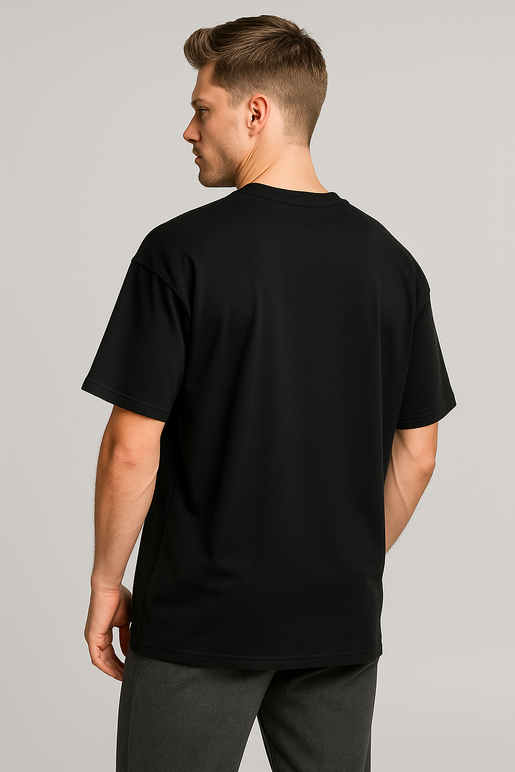 Oversized | Black Unisex T-shirt |  #OD29