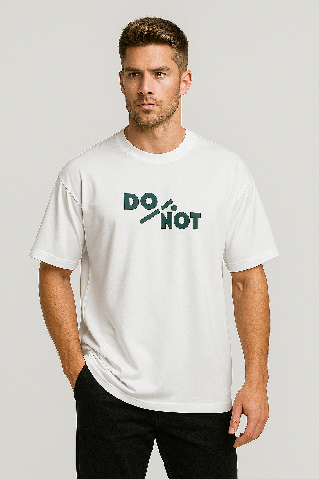 Oversized | White Unisex T-shirt | #OD10