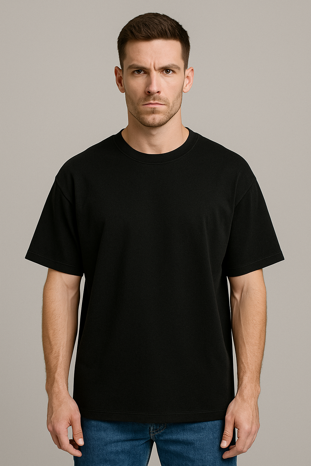 Oversized | Black Unisex T-shirt | #OP03
