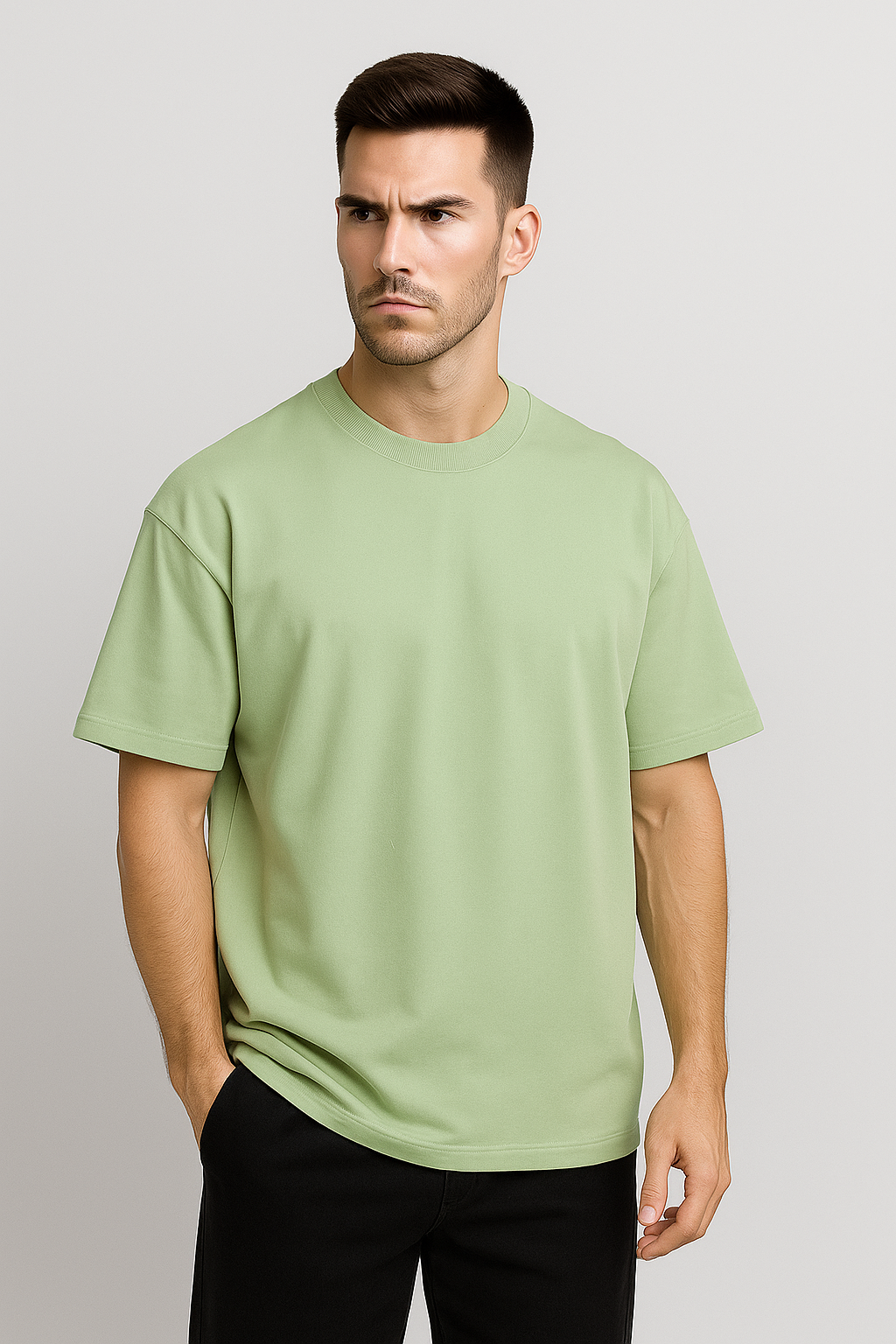 Oversized | Mint Green Unisex T-shirt | #OP09