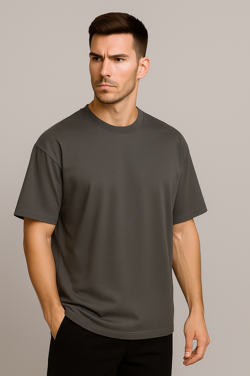 Oversized | Grey Unisex T-shirt | #OP05