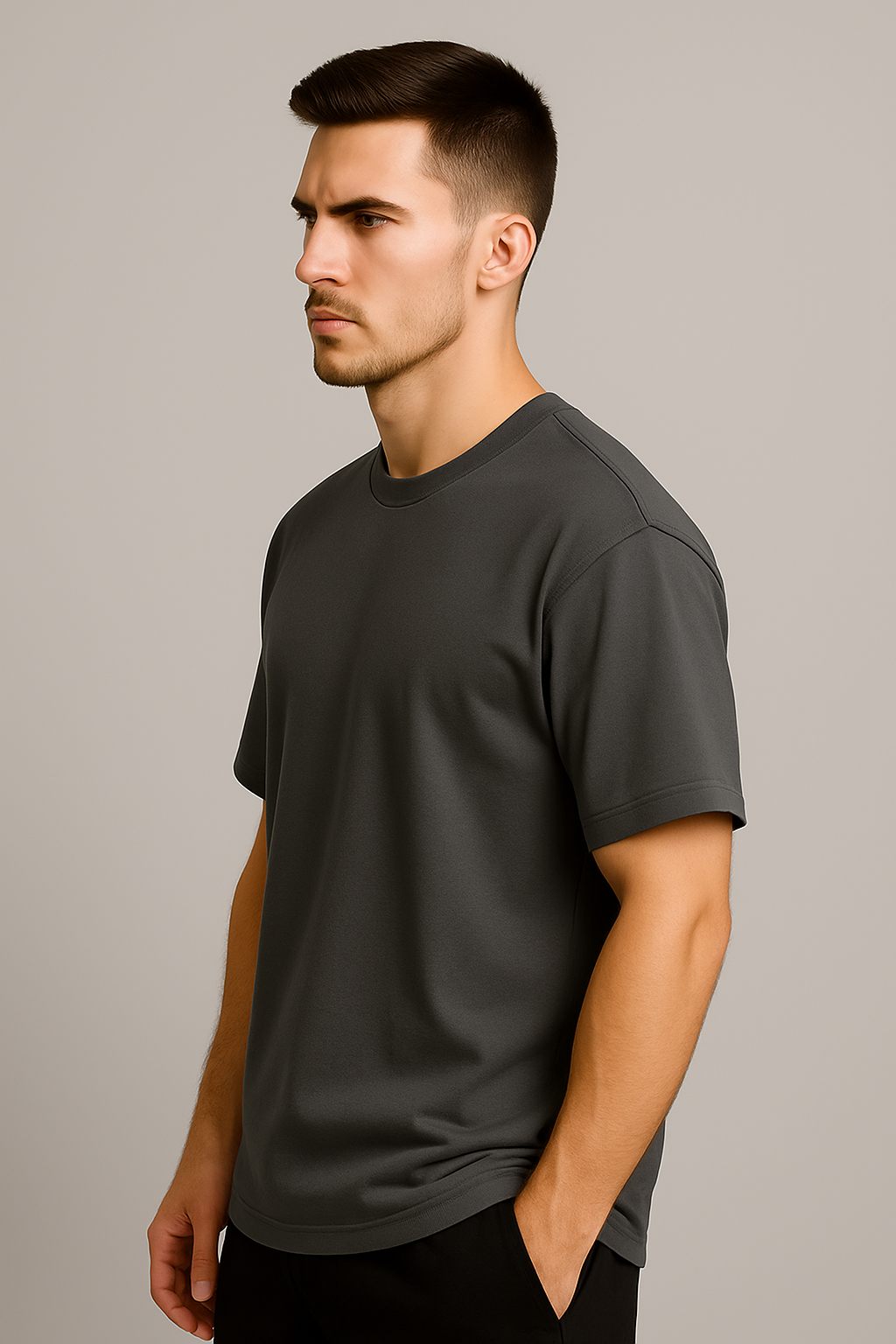 Oversized | Grey Unisex T-shirt | #OP05