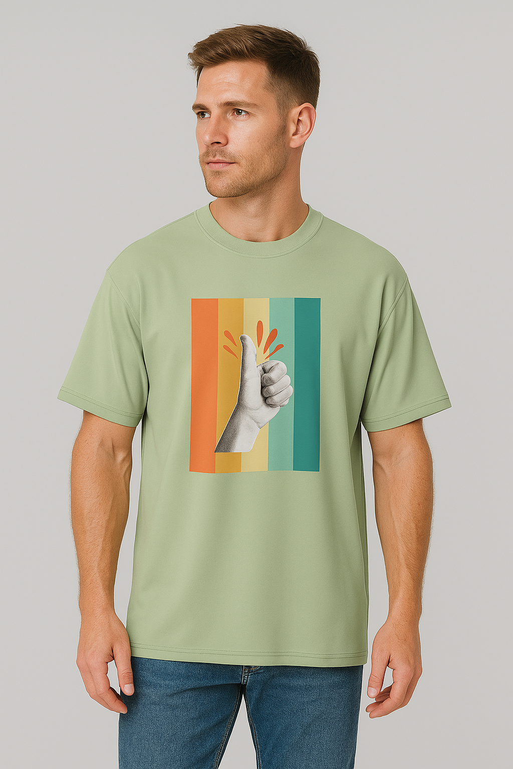 Oversized | Mint Green Unisex T-shirt | #OD13