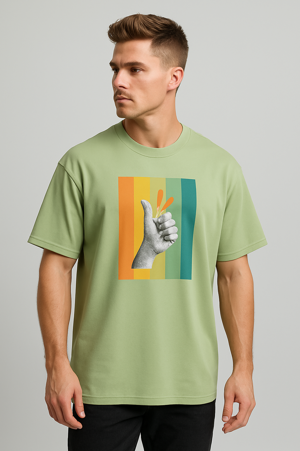 Oversized | Mint Green Unisex T-shirt | #OD13