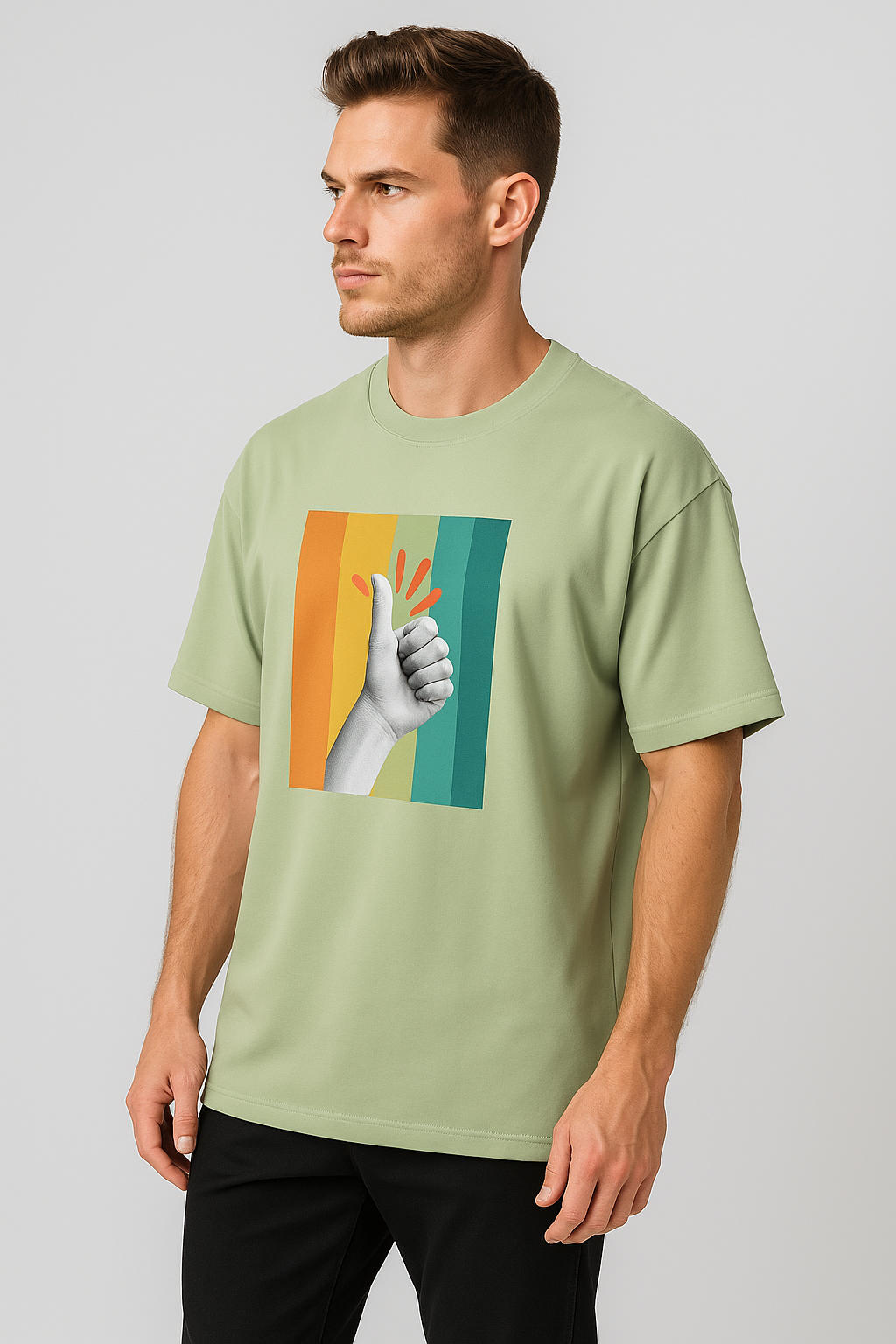 Oversized | Mint Green Unisex T-shirt | #OD13