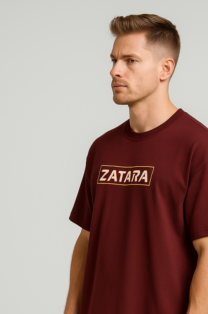 Oversized | Maroon Unisex T-shirt | #OD16