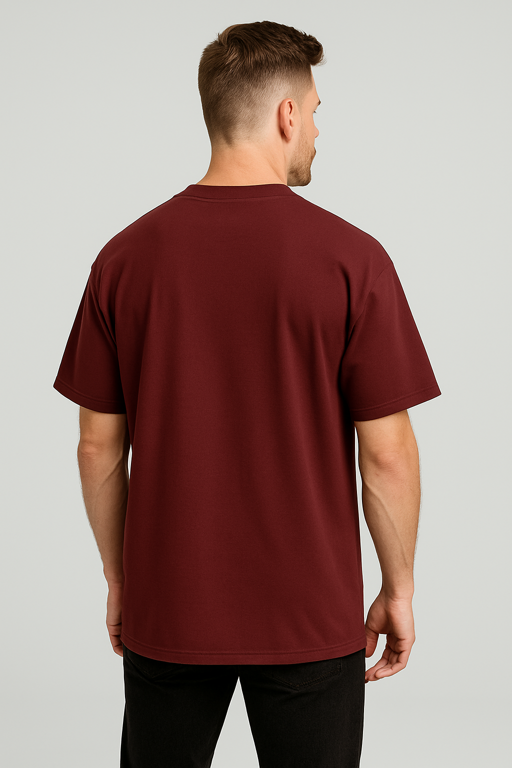 Oversized | Maroon Unisex T-shirt | #OD16