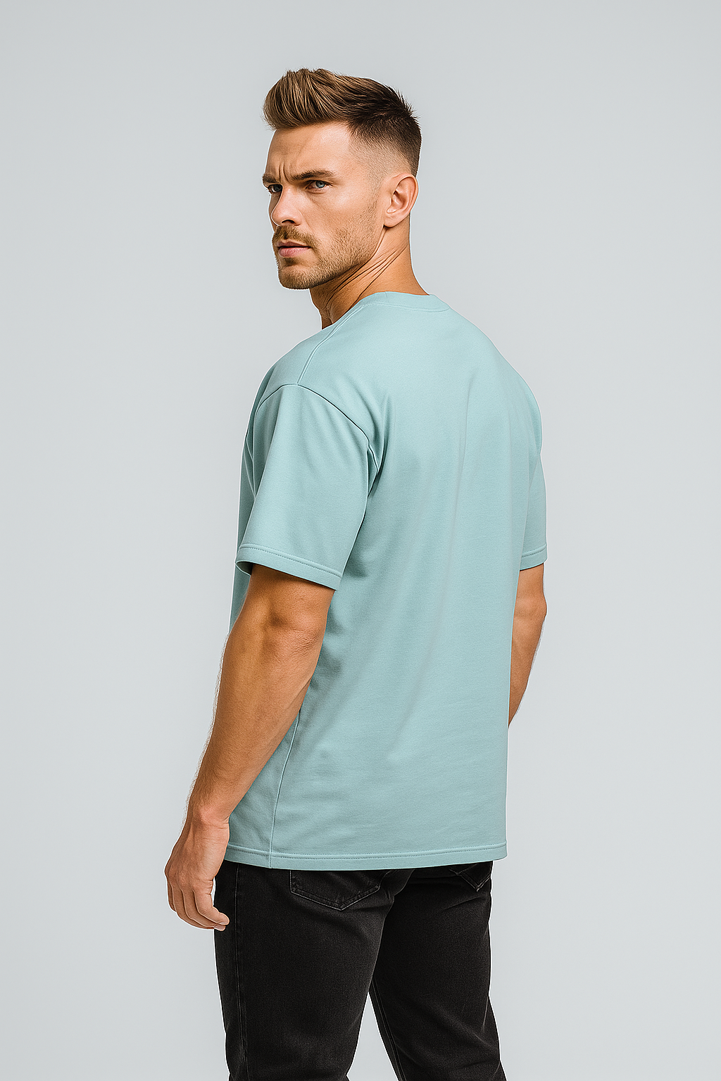 Oversized | Aqua Unisex T-shirt | #OD61