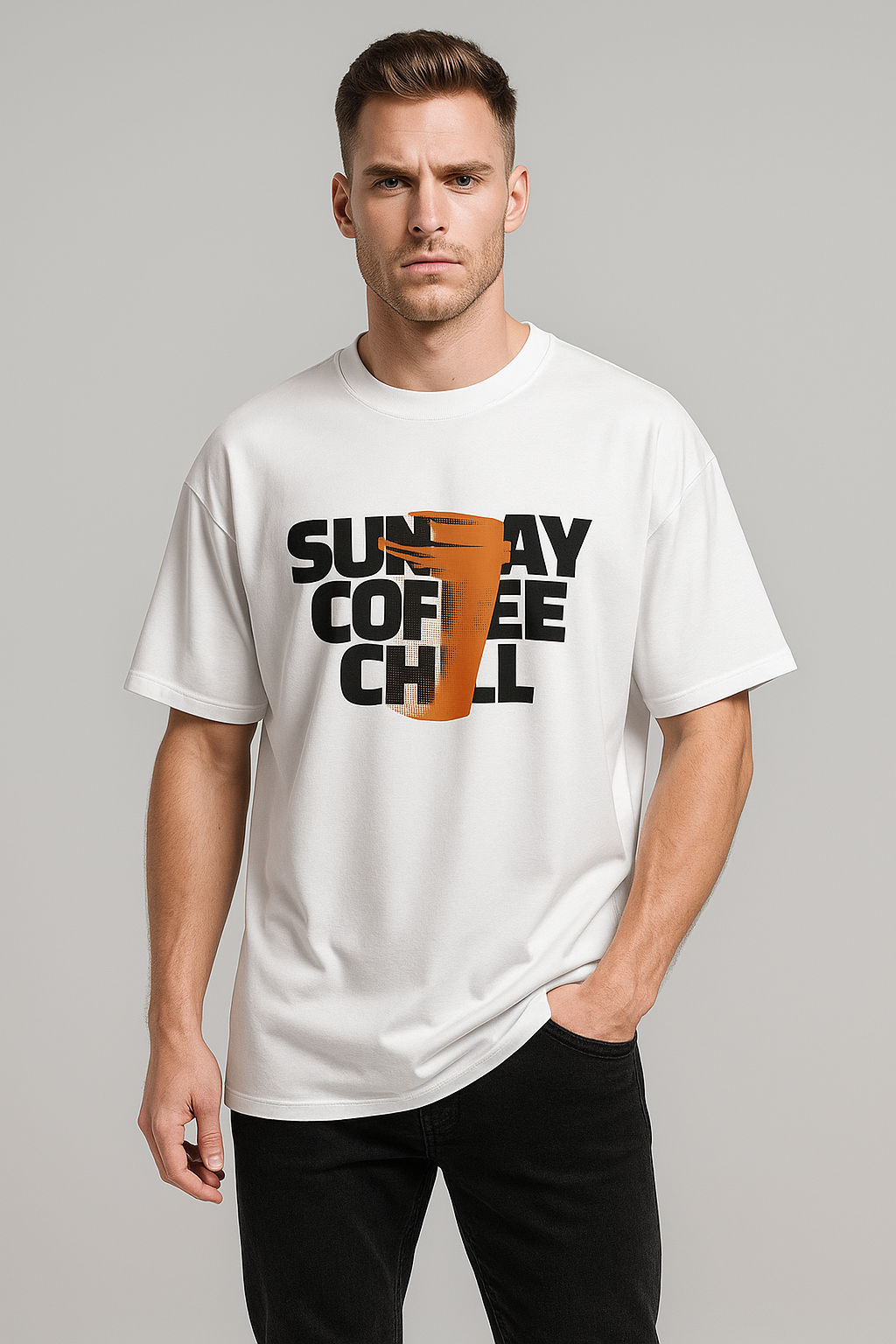 Oversized | White Unisex T-shirt | #OD60
