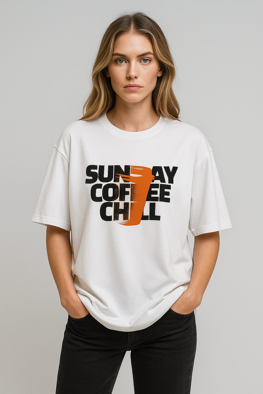 Oversized | White Unisex T-shirt | #OD60