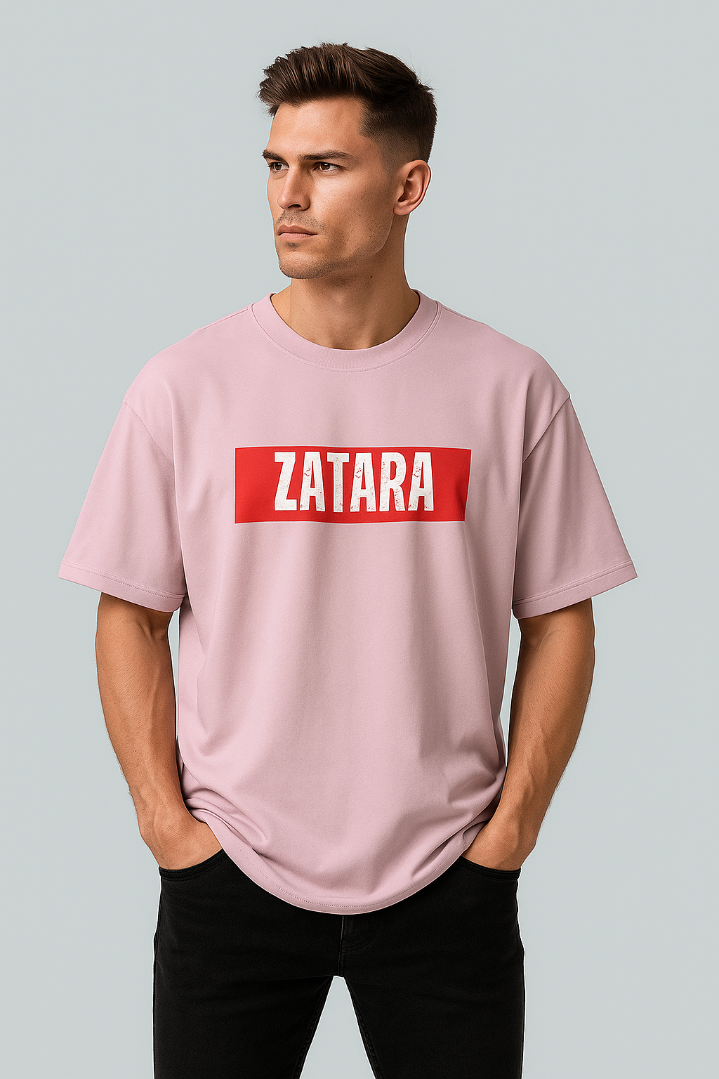 Oversized | Pink Unisex T-shirt | #OD62