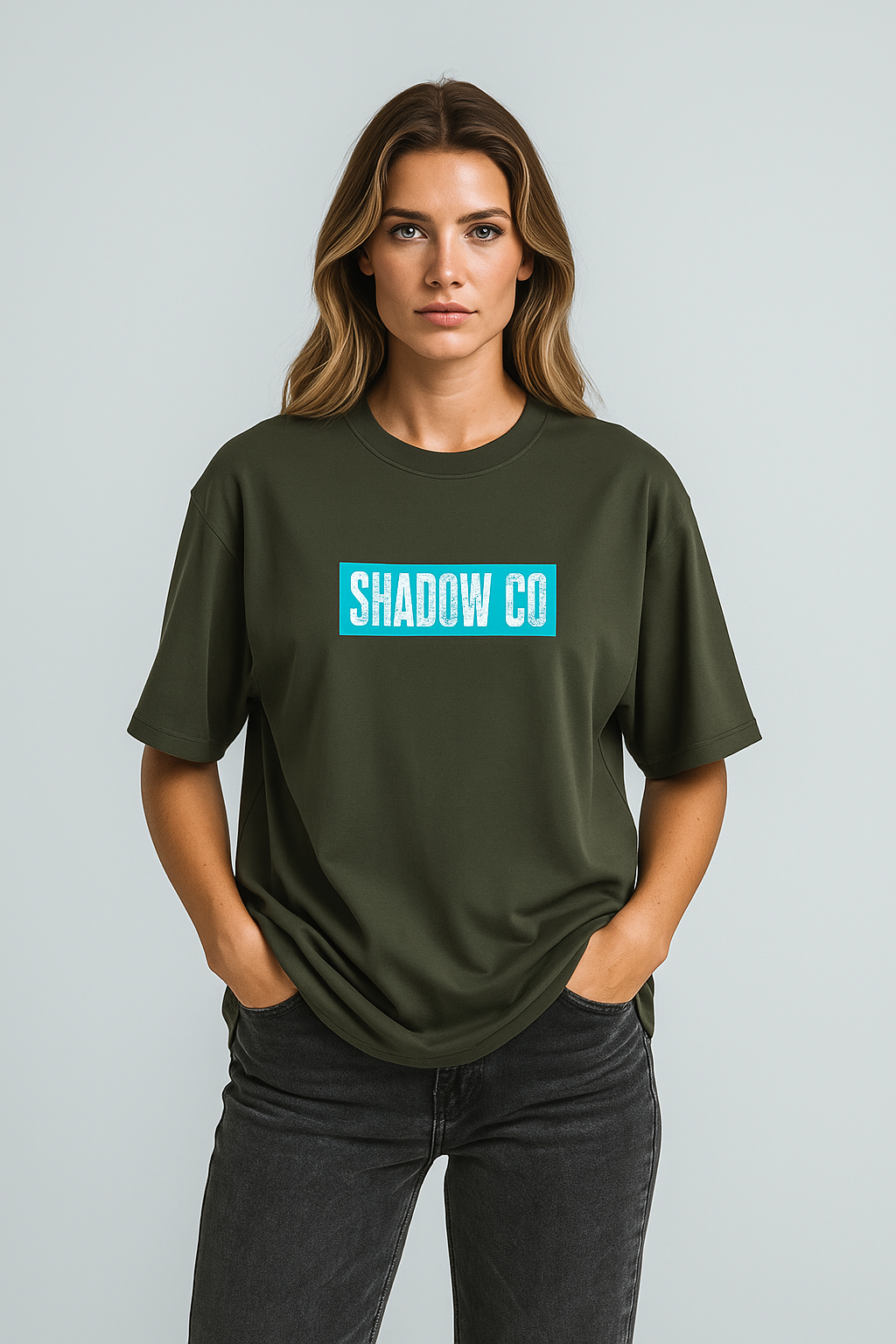 Oversized | Olive Green Unisex T-shirt | #OD68