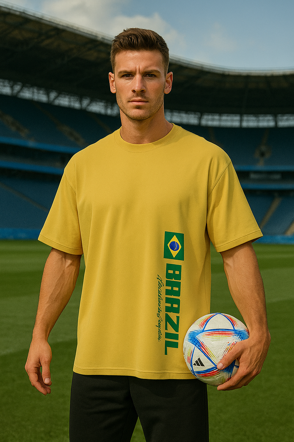 Sports Version Oversized | Yellow Unisex T-shirt | #SD01