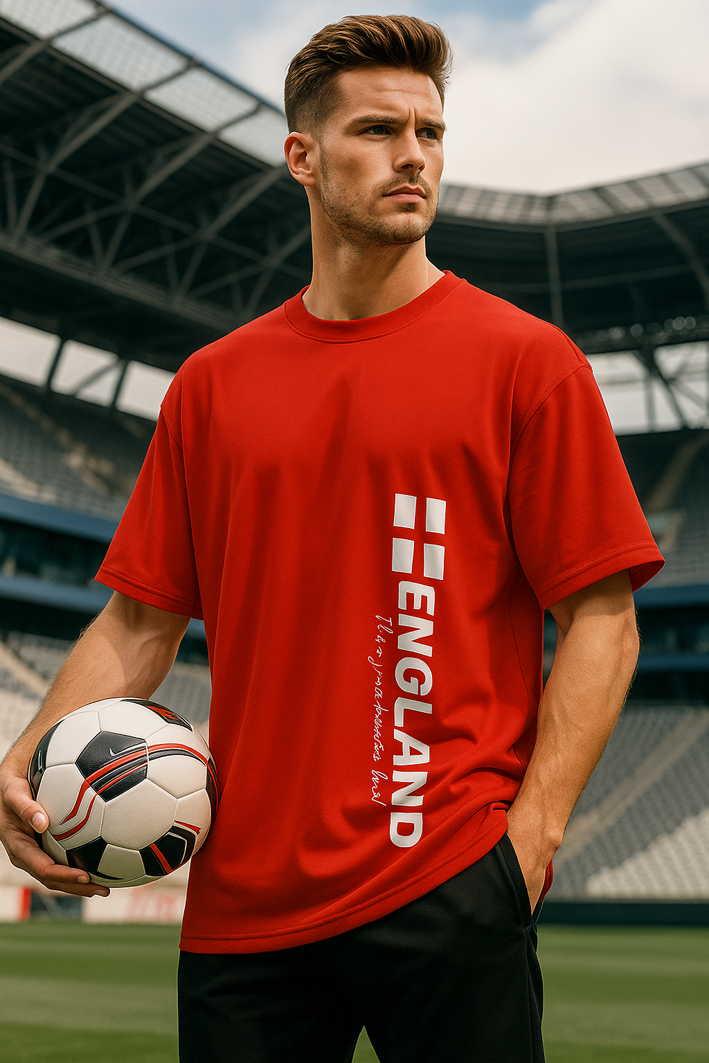 Sports Edition Oversized | Red Unisex T-shirt | #SD02