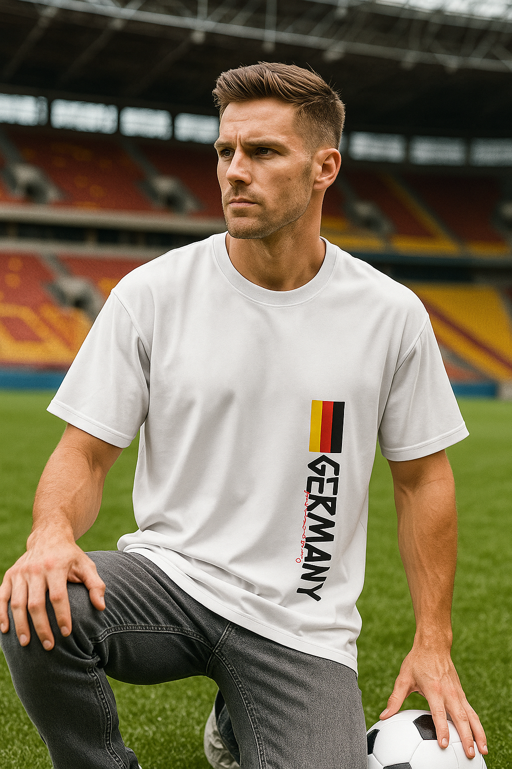 Sports Edition Oversized | White Unisex T-shirt | #SD08