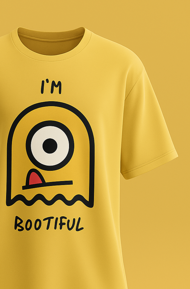 Oversized | Yellow Unisex T-shirt | #OD56