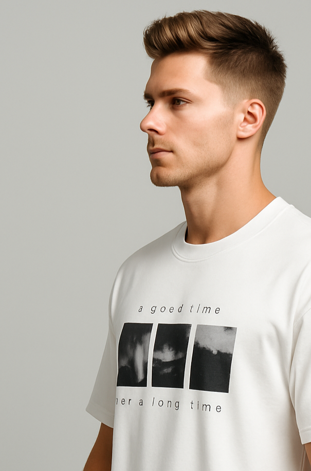 Oversized | White Unisex T-shirt | #0D20