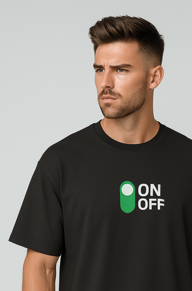 Oversized | Black Unisex T-shirt | #OD22