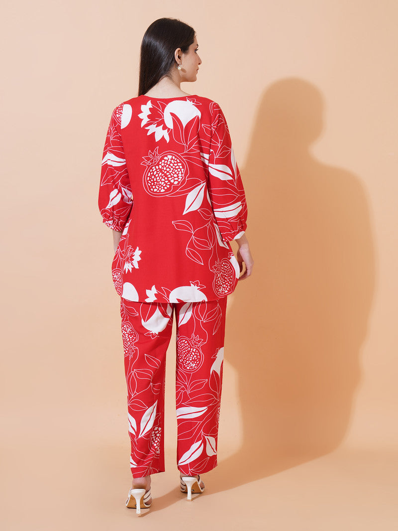 Floral Printed Cord-Set